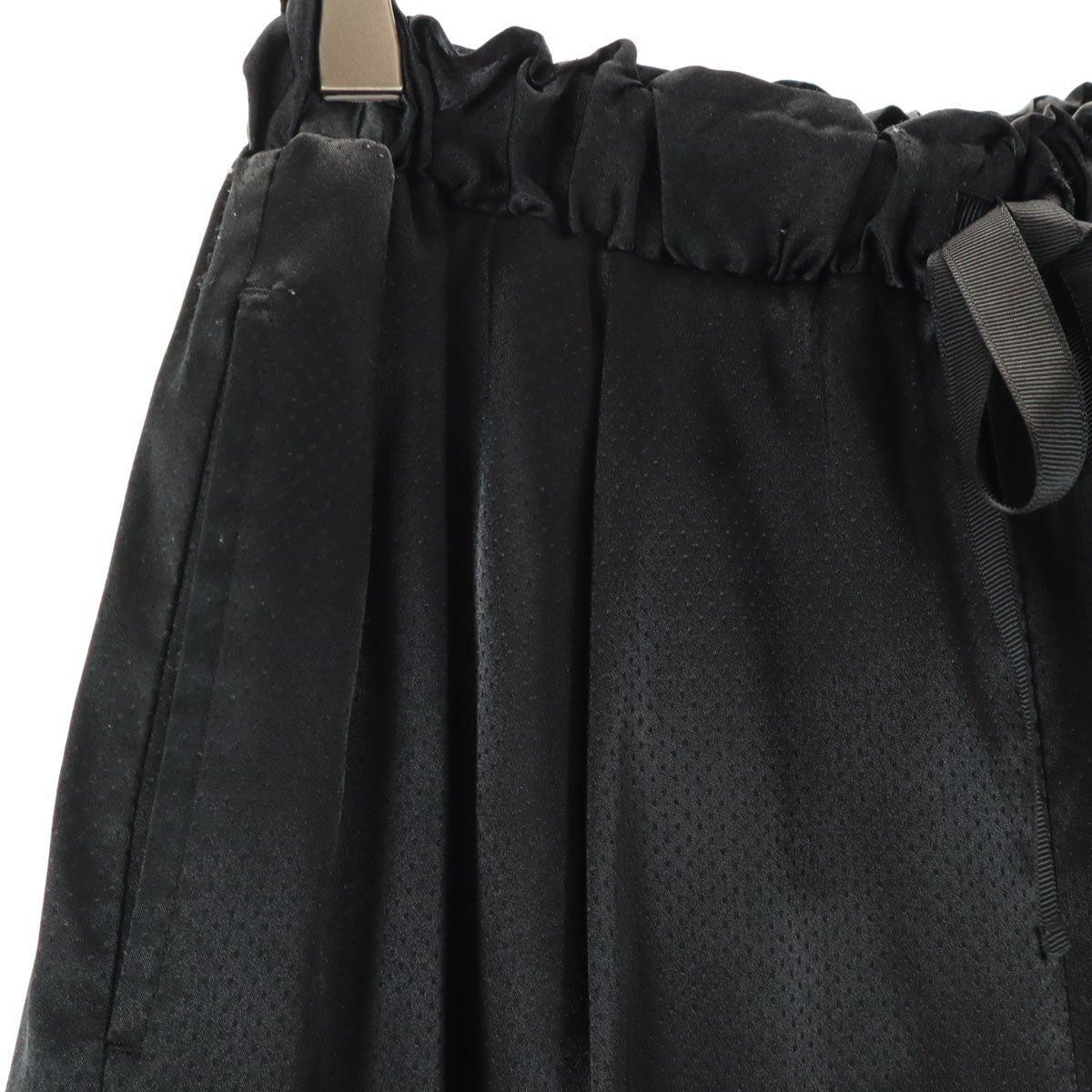 Ray Beams レイビームス ドット柄 サテン イージーパンツ 0 黒 レディース