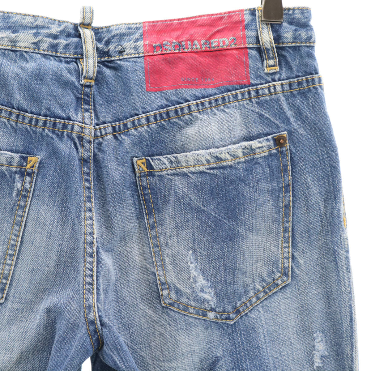 DSQUARED2 ディースクエアード イタリア製 ダメージ加工 ロングパンツ 36 ジーンズ メンズ