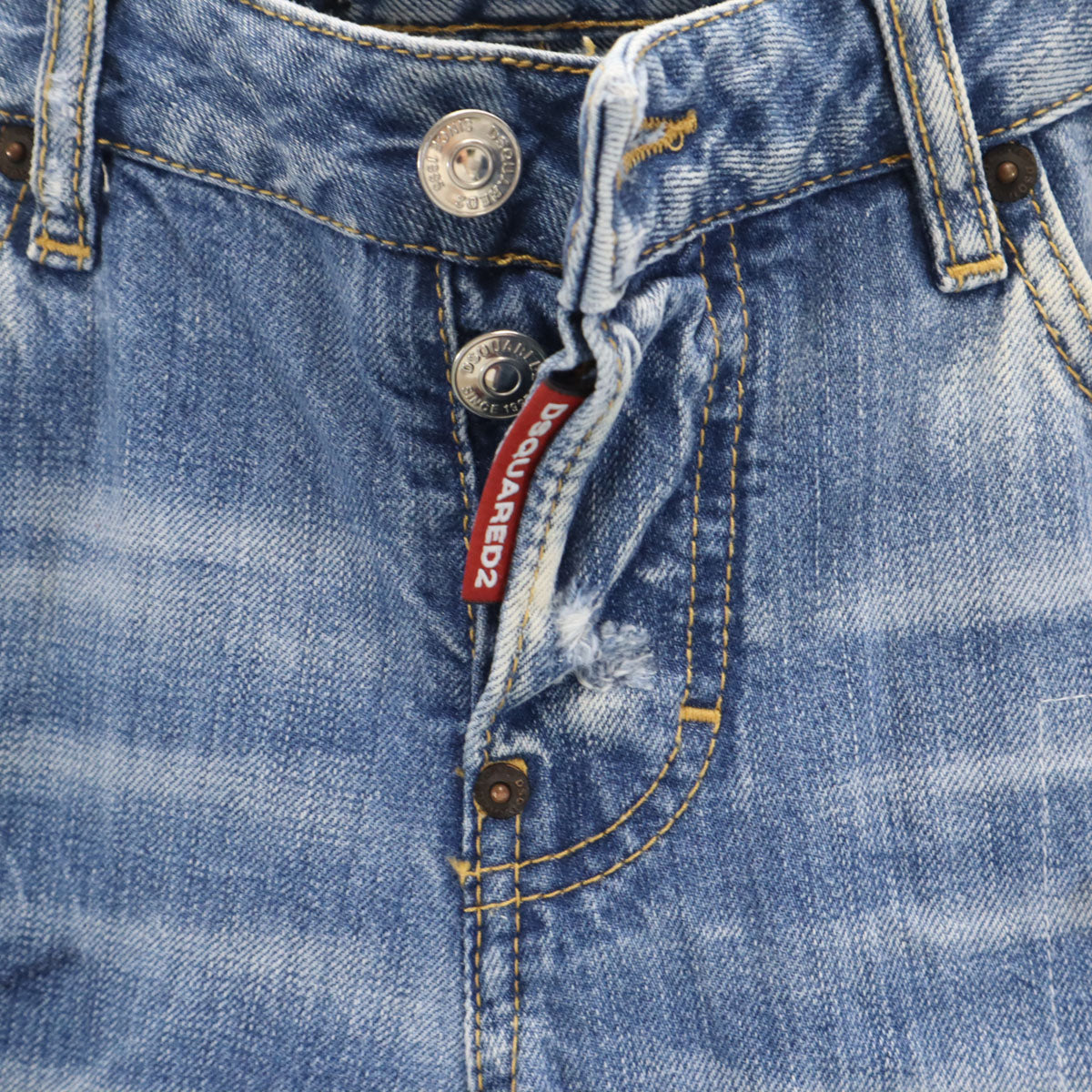 DSQUARED2 ディースクエアード イタリア製 ダメージ加工 ロングパンツ 36 ジーンズ メンズ