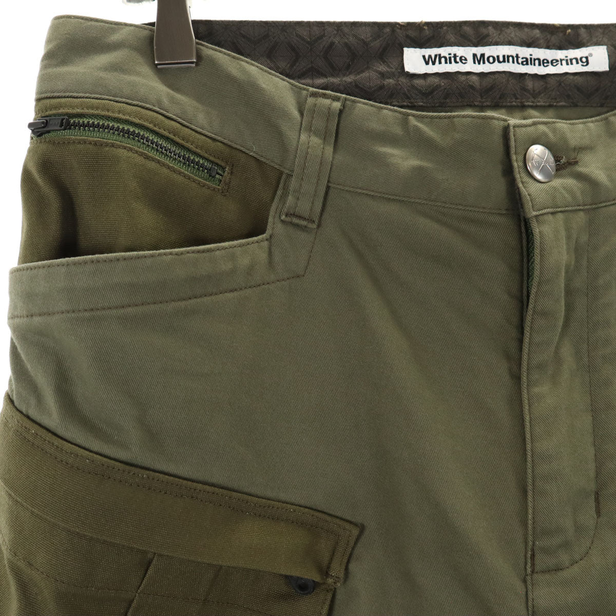 WHITE MOUNTAINEERING ホワイトマウンテニアリング 19SS 日本製 ツイル カーゴパンツ 1 カーキ メンズ