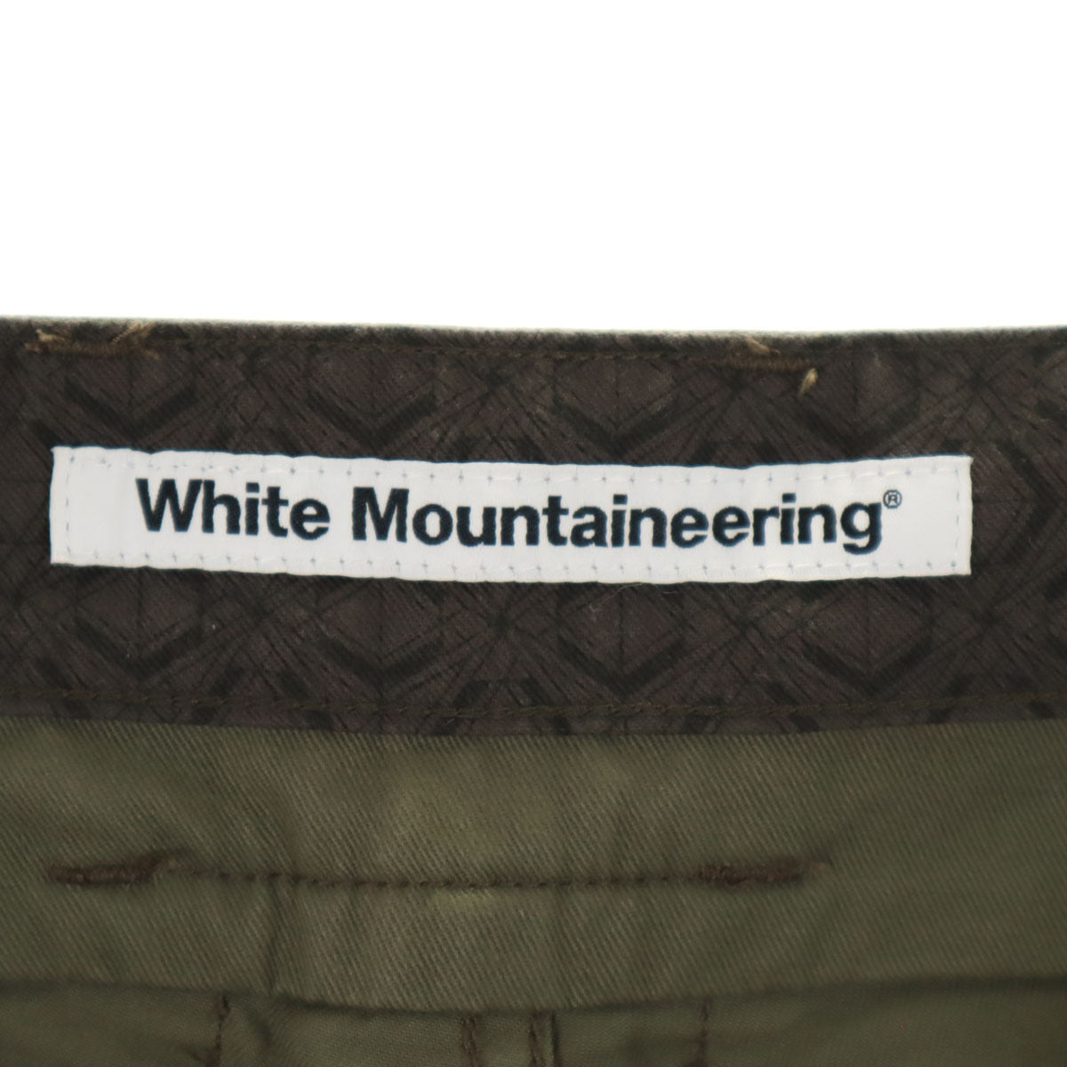 WHITE MOUNTAINEERING ホワイトマウンテニアリング 19SS 日本製 ツイル カーゴパンツ 1 カーキ メンズ