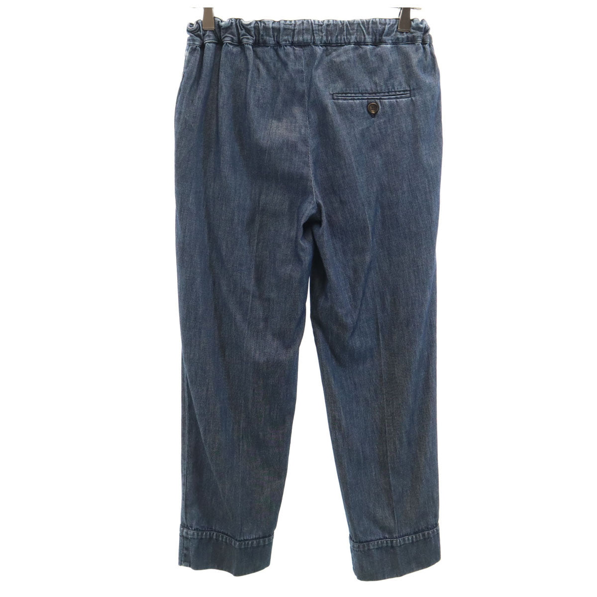 MIUMIU ミュウミュウ イタリア製 デニムライク イージー アンクルパンツ 38 ネイビー レディース