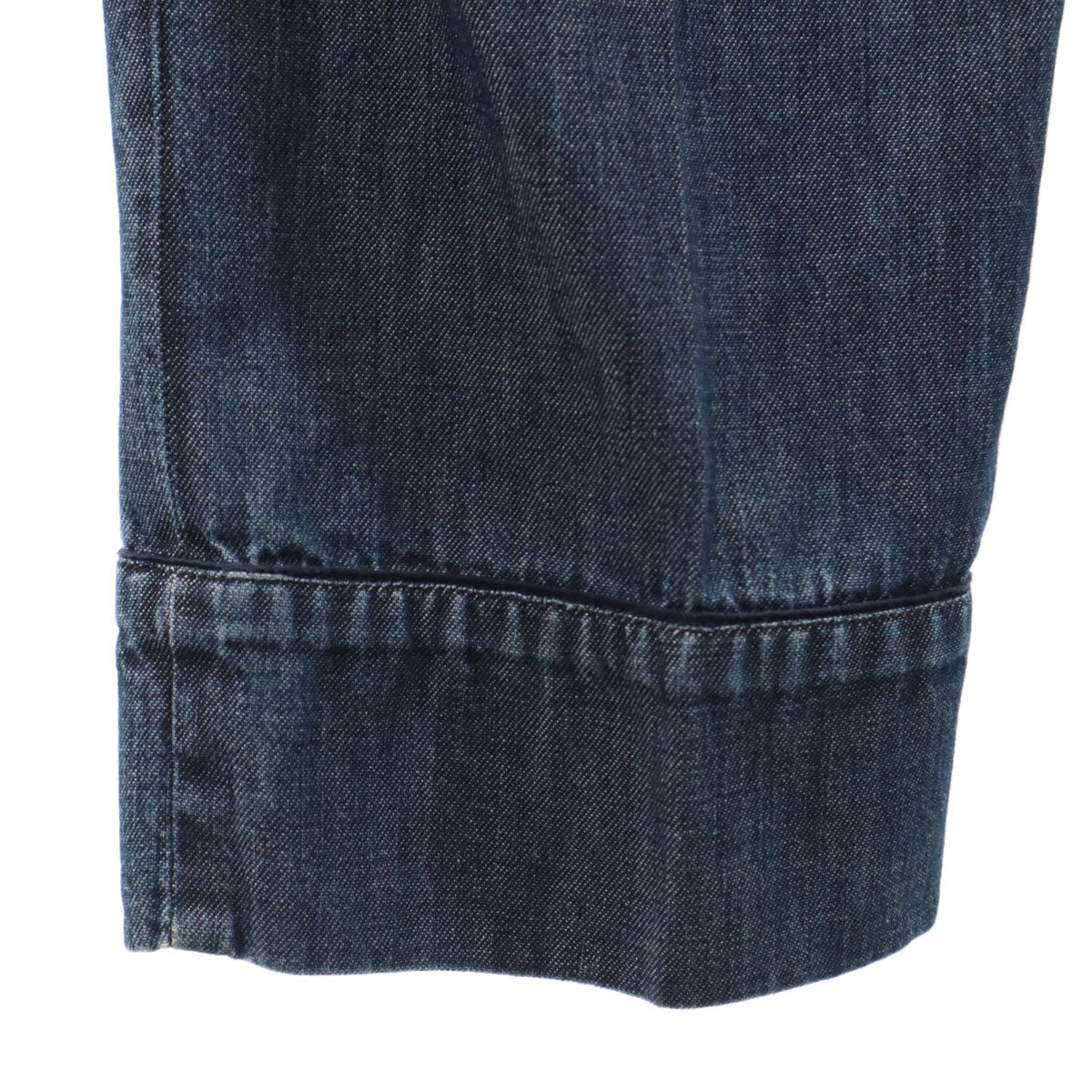 MIUMIU ミュウミュウ イタリア製 デニムライク イージー アンクルパンツ 38 ネイビー レディース