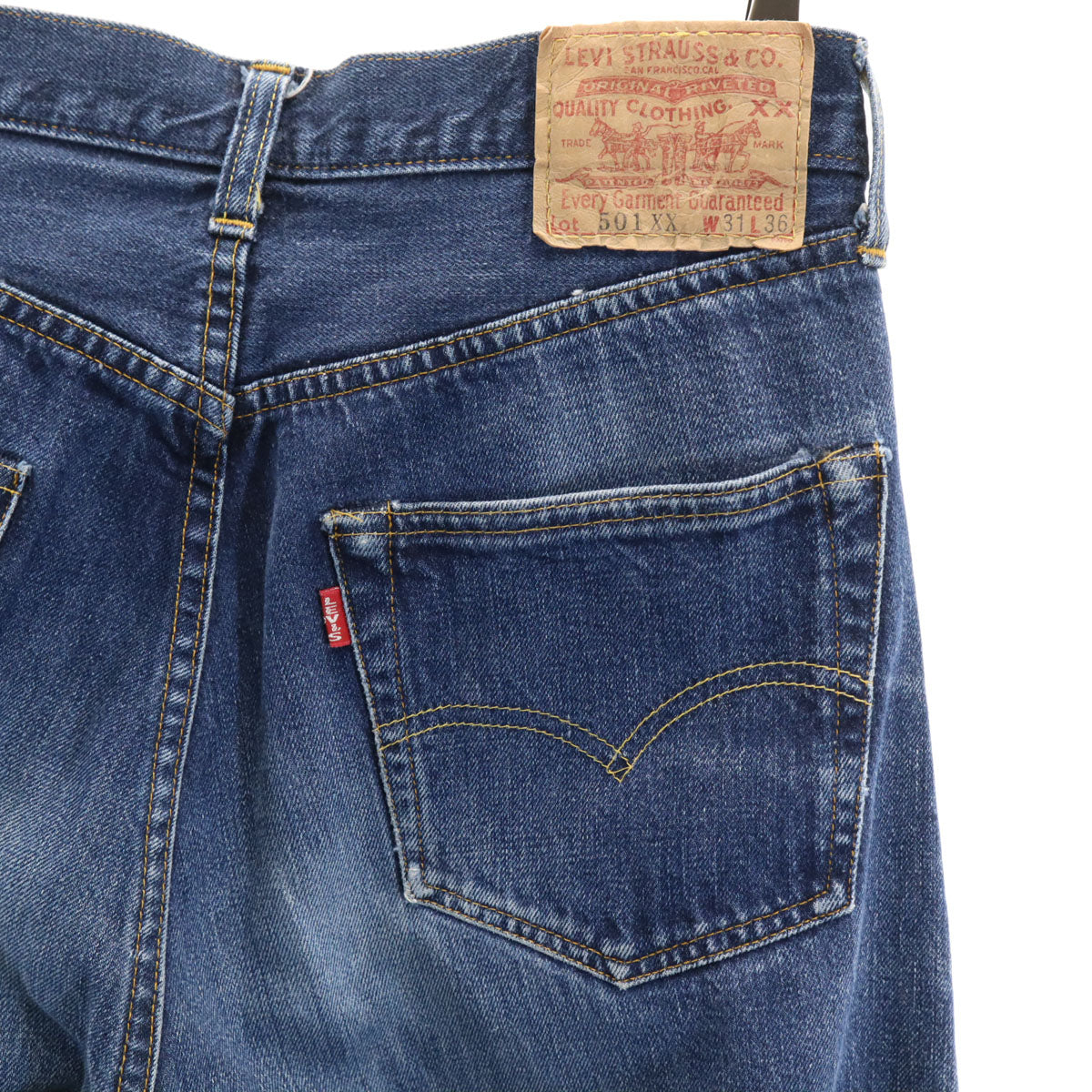 Levi's リーバイス 90s 501XX ビッグE 赤耳 バレンシア工場 復刻 オールド デニムパンツ W31 ウォッシュブルー ジーンズ Vステッチ 隠しリベット メンズ