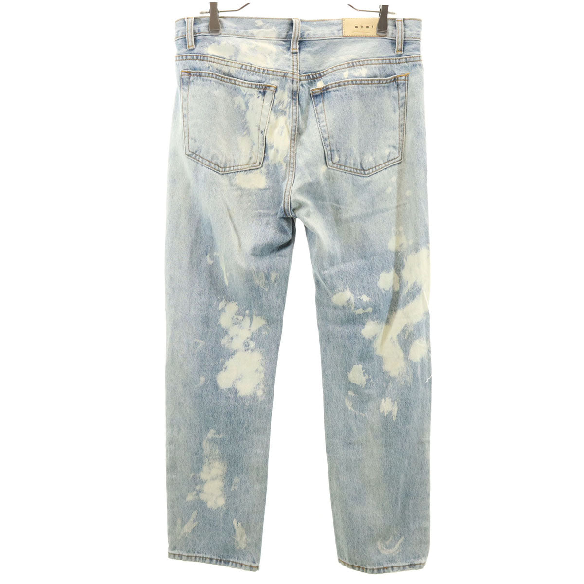 mnml ミニマル ダメージ加工 ストレートデニムパンツ w31 ジーンズ ボタンフライ メンズ
