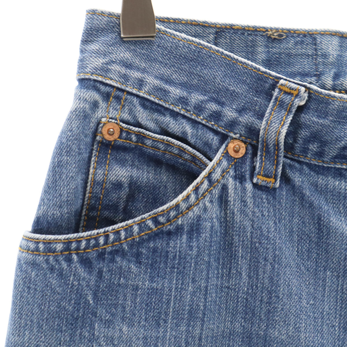 Levi's リーバイス 80s 26048 0214 ヴィンテージ 42タロン クラッシュ加工 テーパードデニムパンツ 13 ウォッシュブルー ジーンズ レディース