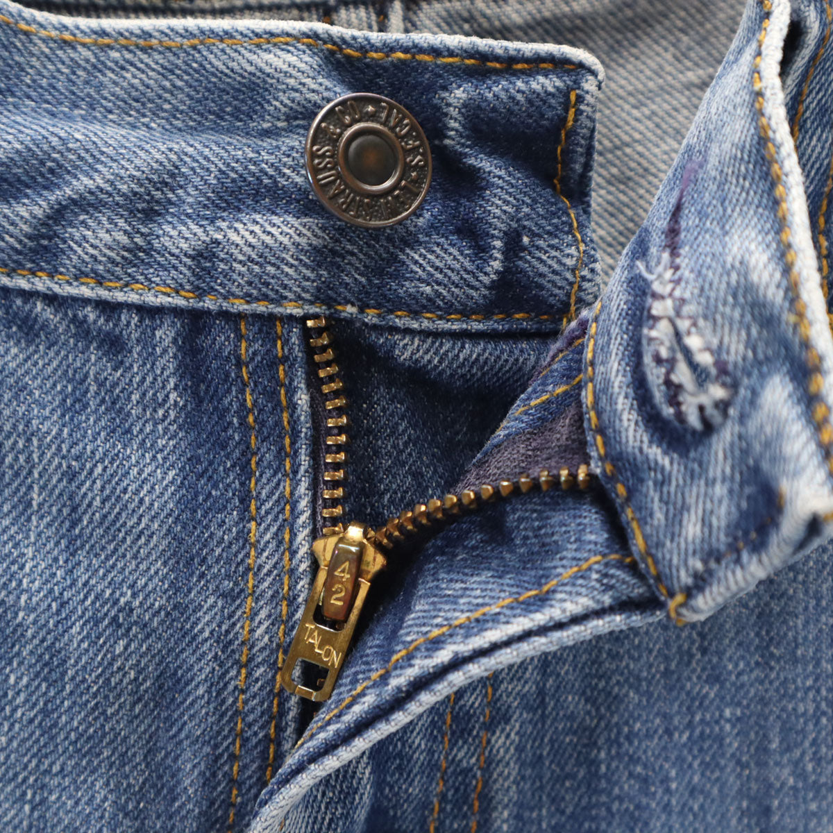 Levi's リーバイス 80s 26048 0214 ヴィンテージ 42タロン クラッシュ加工 テーパードデニムパンツ 13 ウォッシュブルー ジーンズ レディース