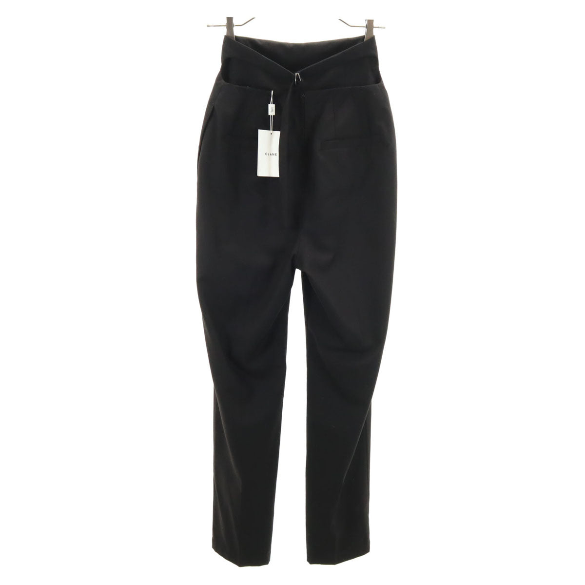 未使用 CLANE クラネ ハイウエスト パンツ 1 黒 レディース