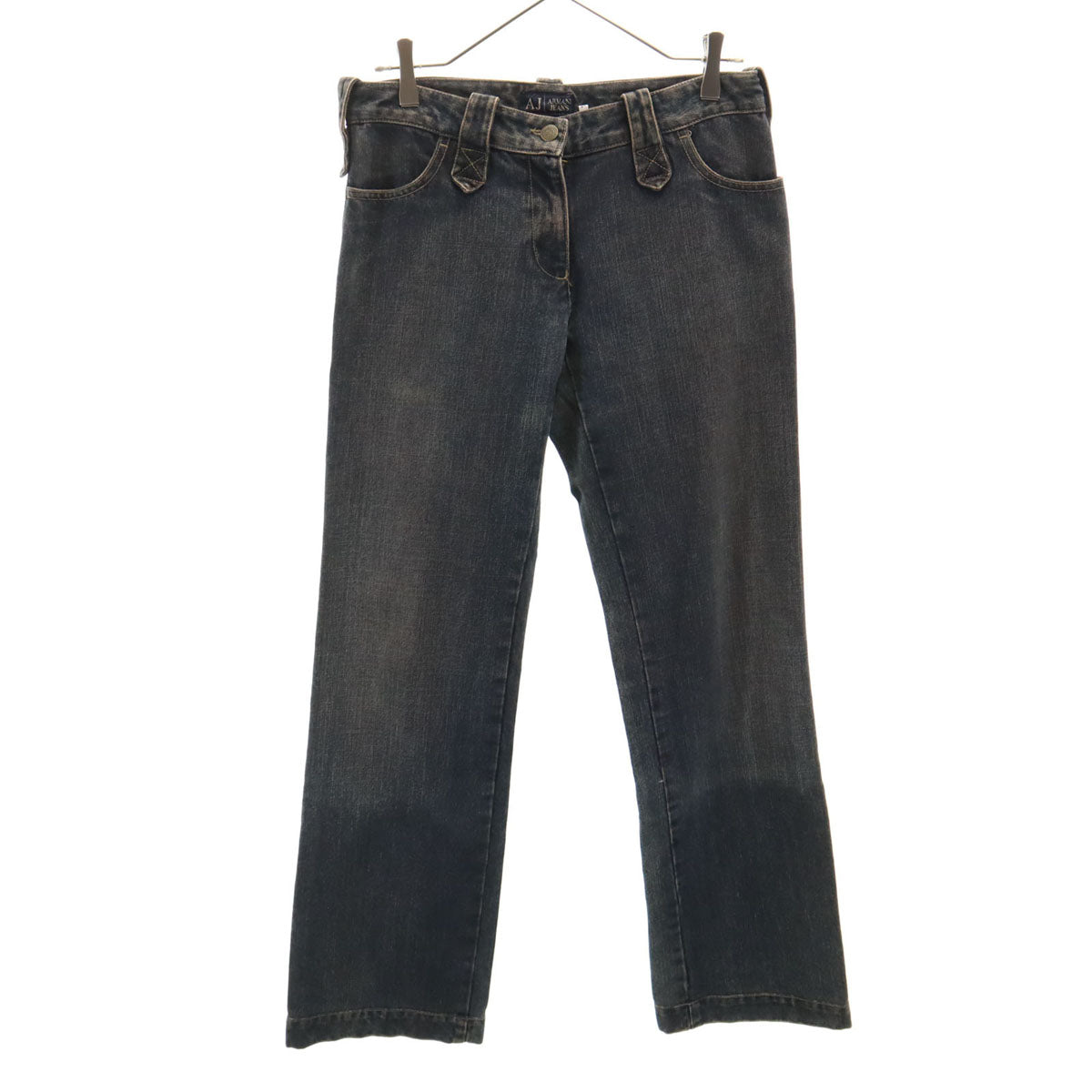 ARMANI JEANS アルマーニジーンズ イタリア製 INDIGO 003 ストレートデニムパンツ 42 インディゴ ジーンズ レディース