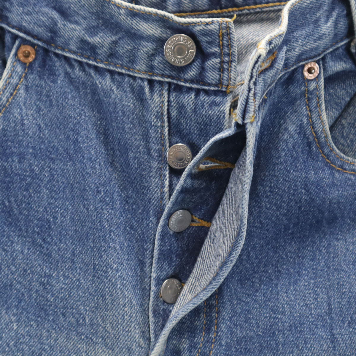 Levi's リーバイス 90s 701 USA製 スチューデントライン オールド テーパードデニムパンツ W29 ウォッシュブルー ジーンズ キッズ