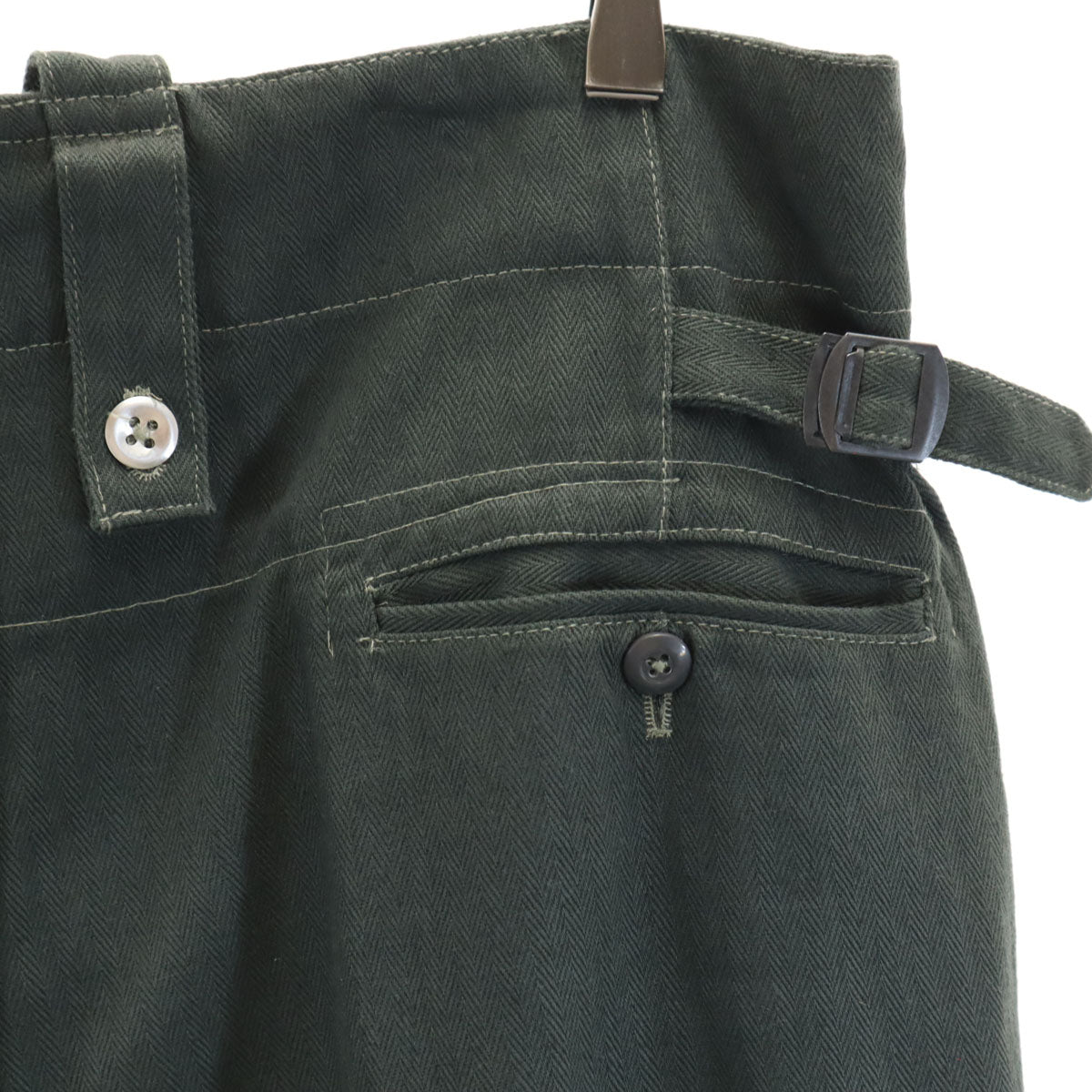 STURM HANDELS GMBH リネンブレンド ドイツ軍 ドリル パンツ 48 カーキ メンズ