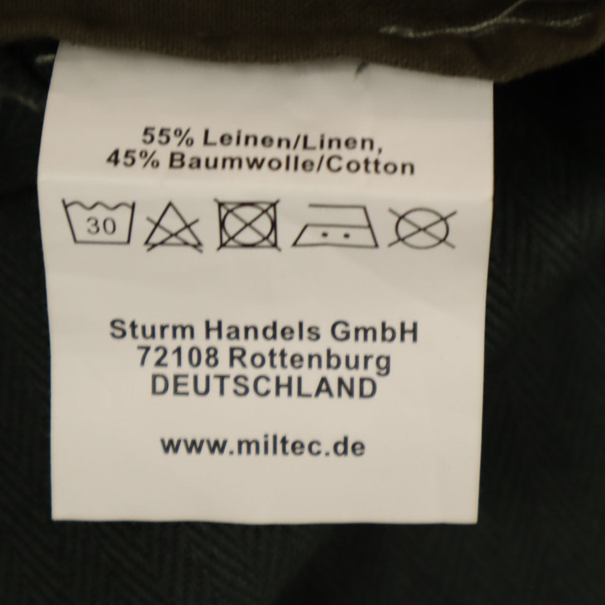 STURM HANDELS GMBH リネンブレンド ドイツ軍 ドリル パンツ 48 カーキ メンズ