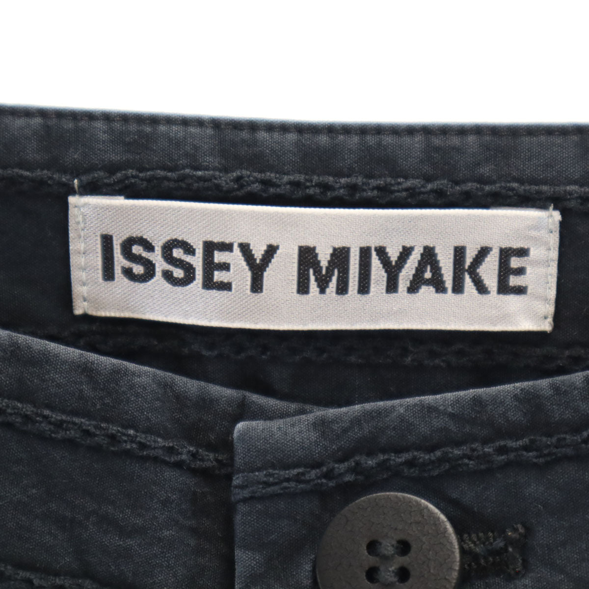 ISSEY MIYAKE イッセイミヤケ 日本製 ストライプ柄 ロングパンツ 3 ブラック系 レディース