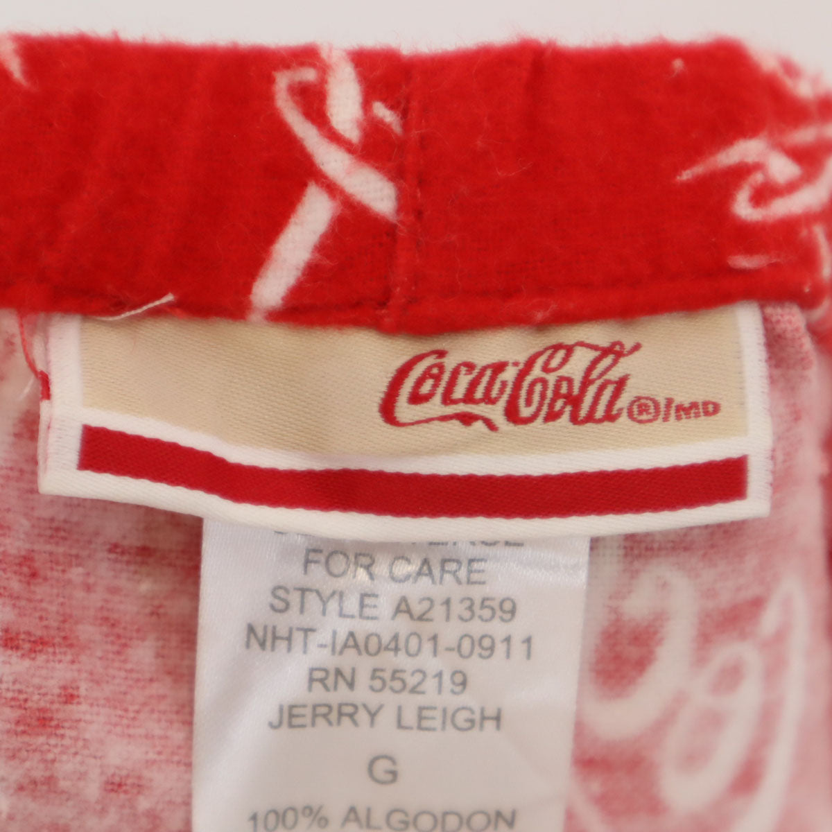 CocaCola コカコーラ 総ロゴ コットンネル パジャマ パンツ L レッド ユニセックス メンズ