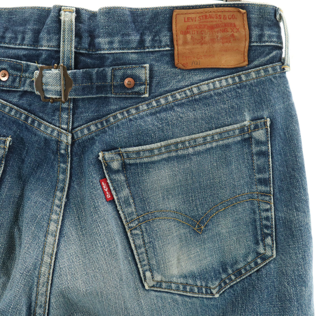 Levi's リーバイス 90s 701 日本製 ビッグE オールド デニムパンツ W33 ウォッシュブルー ジーンズ シンチバック メンズ