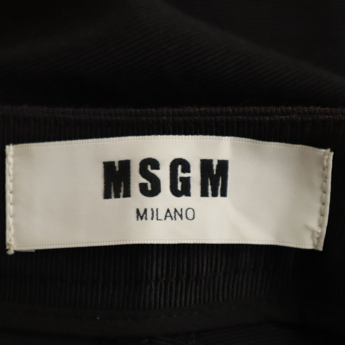 MSGM エムエスジーエム イタリア製 クロップド ワイドパンツ 38 ブラック系 レディース