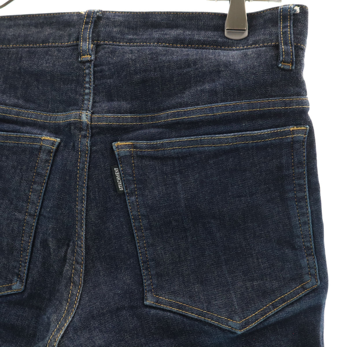 ATTACHMENT アタッチメント 日本製 総柄 スリムデニムパンツ 1 インディゴ ストレッチ ジーンズ メンズ