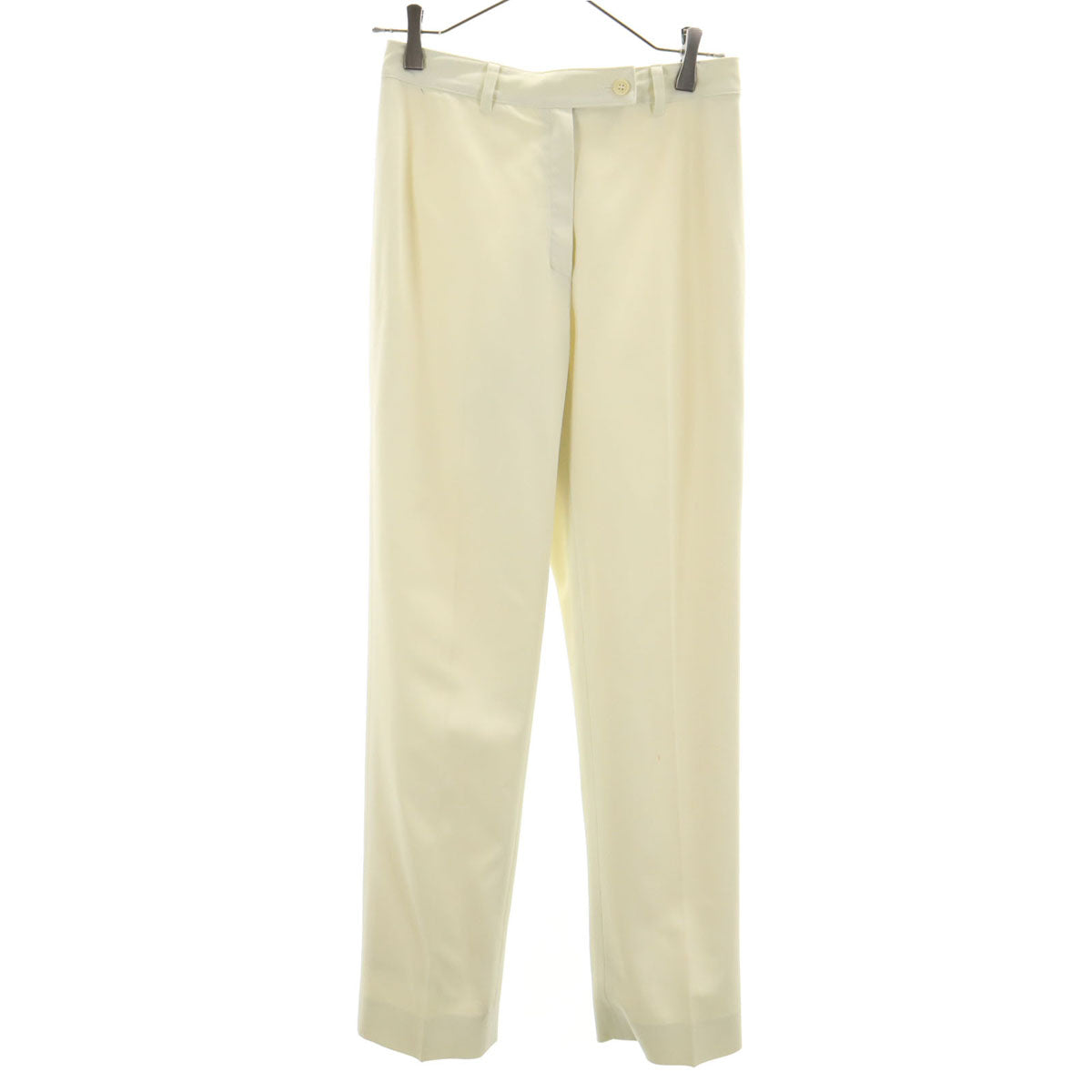 LANVIN LA COLLECTION ランバンコレクション 日本製 ロングパンツ 38 アイボリー レディース