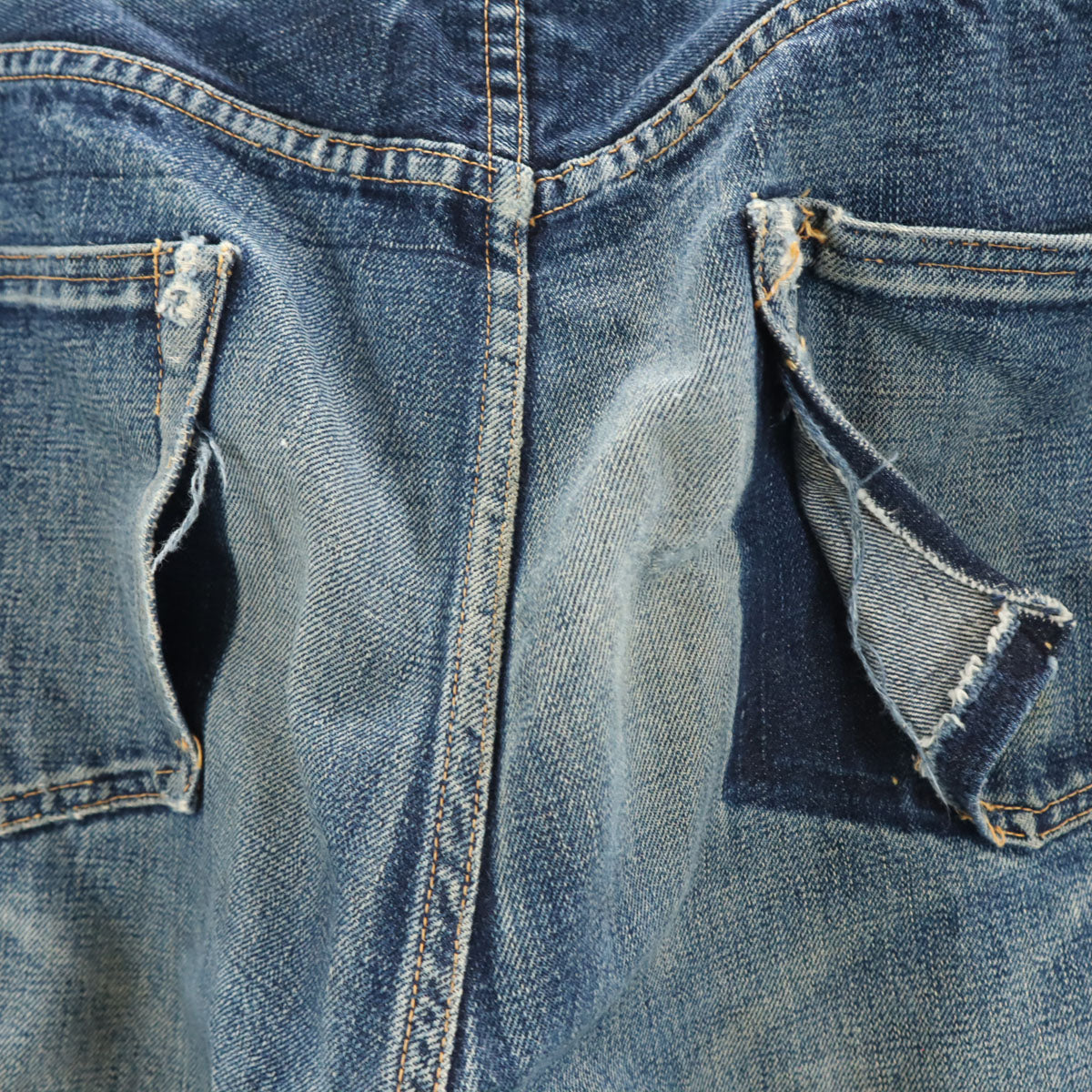 Denime ドゥニーム 裏リベット 赤耳 デニムパンツ W36 ブルー系 ボタンフライ メンズ