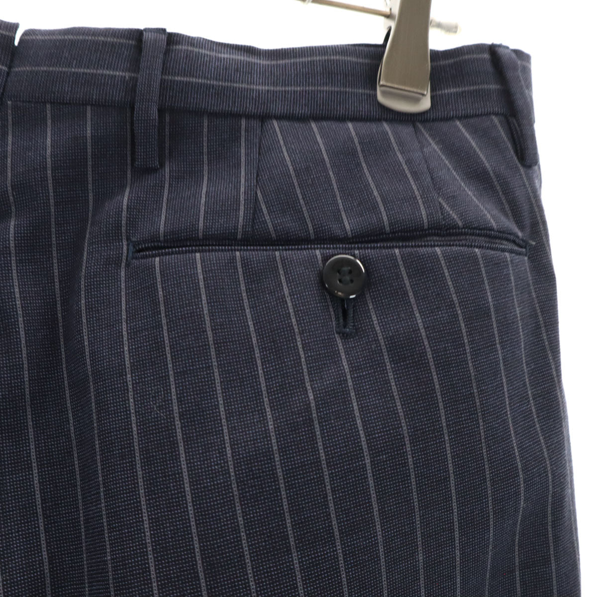 RING JACKET リングジャケット 日本製 ウールブレンド ストライプ スラックスパンツ 46 ブルー系 メンズ