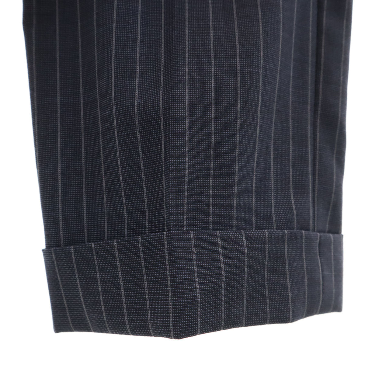 RING JACKET リングジャケット 日本製 ウールブレンド ストライプ スラックスパンツ 46 ブルー系 メンズ