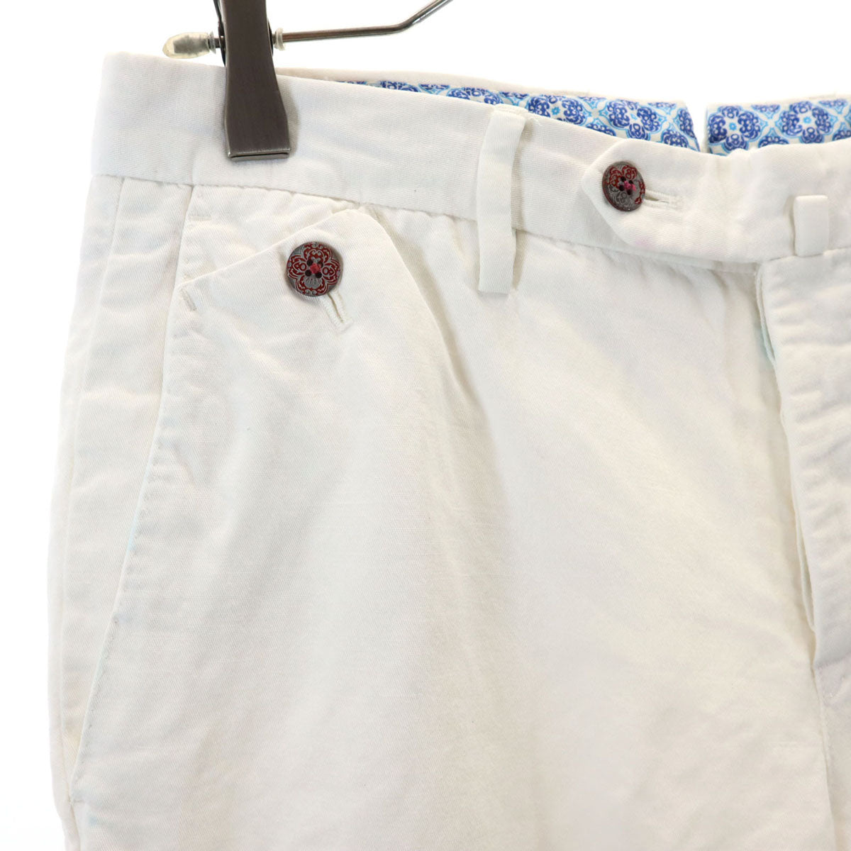 PT01 ピーティーゼロウーノ リネンブレンド ロングパンツ 46 白 MARRAKESH メンズ