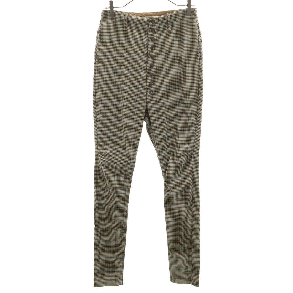 KAPITAL キャピタル 日本製 ハウンドトゥース柄 ピエロ パンツ 1 ベージュ 千鳥格子 チェック柄 メンズ