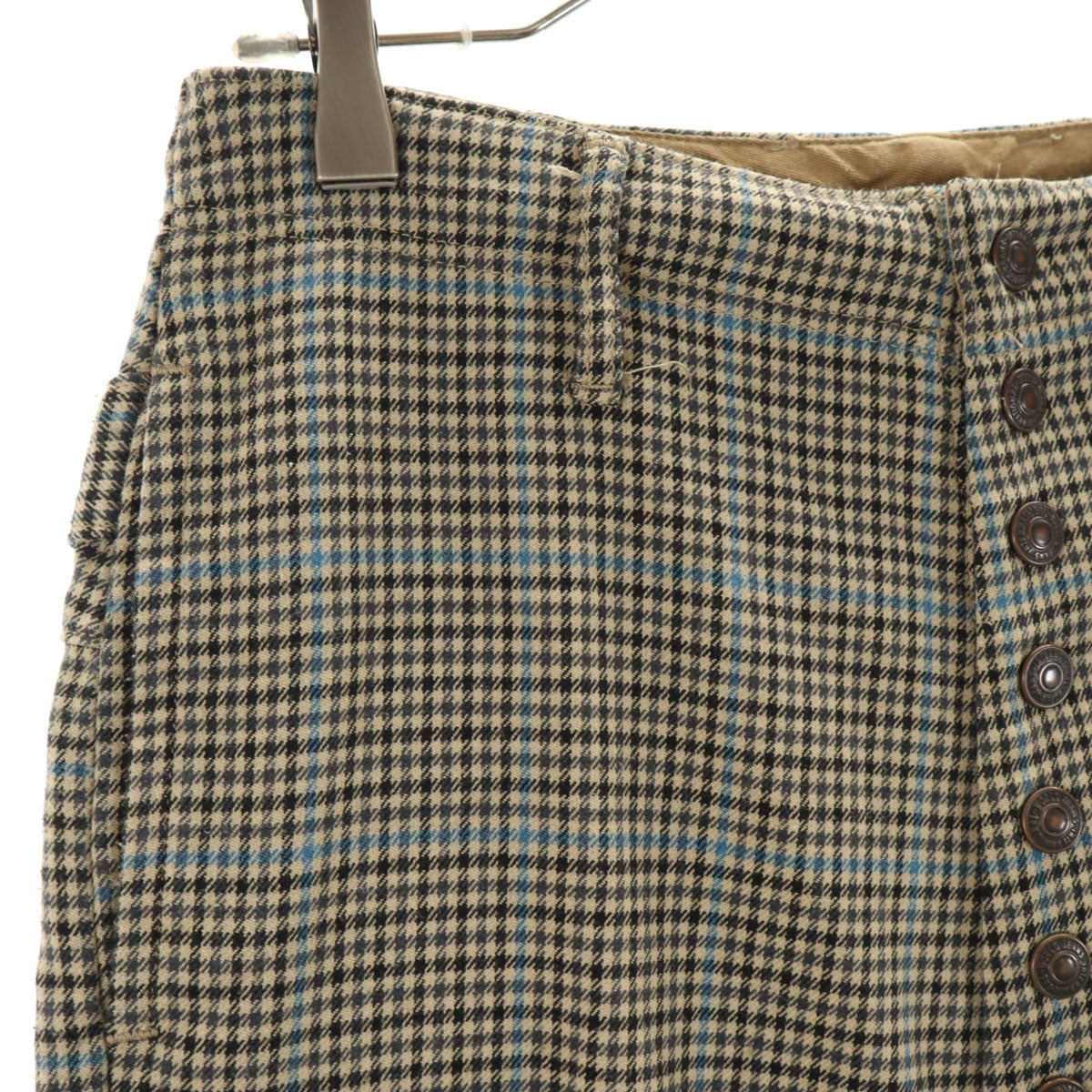 KAPITAL キャピタル 日本製 ハウンドトゥース柄 ピエロ パンツ 1 ベージュ 千鳥格子 チェック柄 メンズ