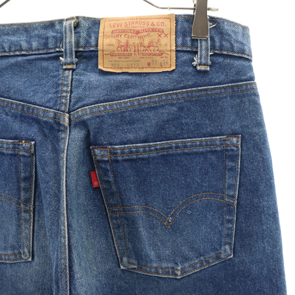 Levi's リーバイス 80s 505 ヴィンテージ ストレートデニムパンツ W32 インディゴブルー ジーンズ メンズ