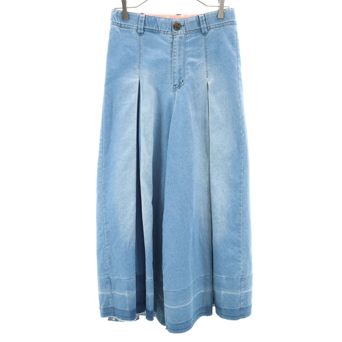 ScoLar スカラー ボックス プリーツパンツ M ブルー系 レディース