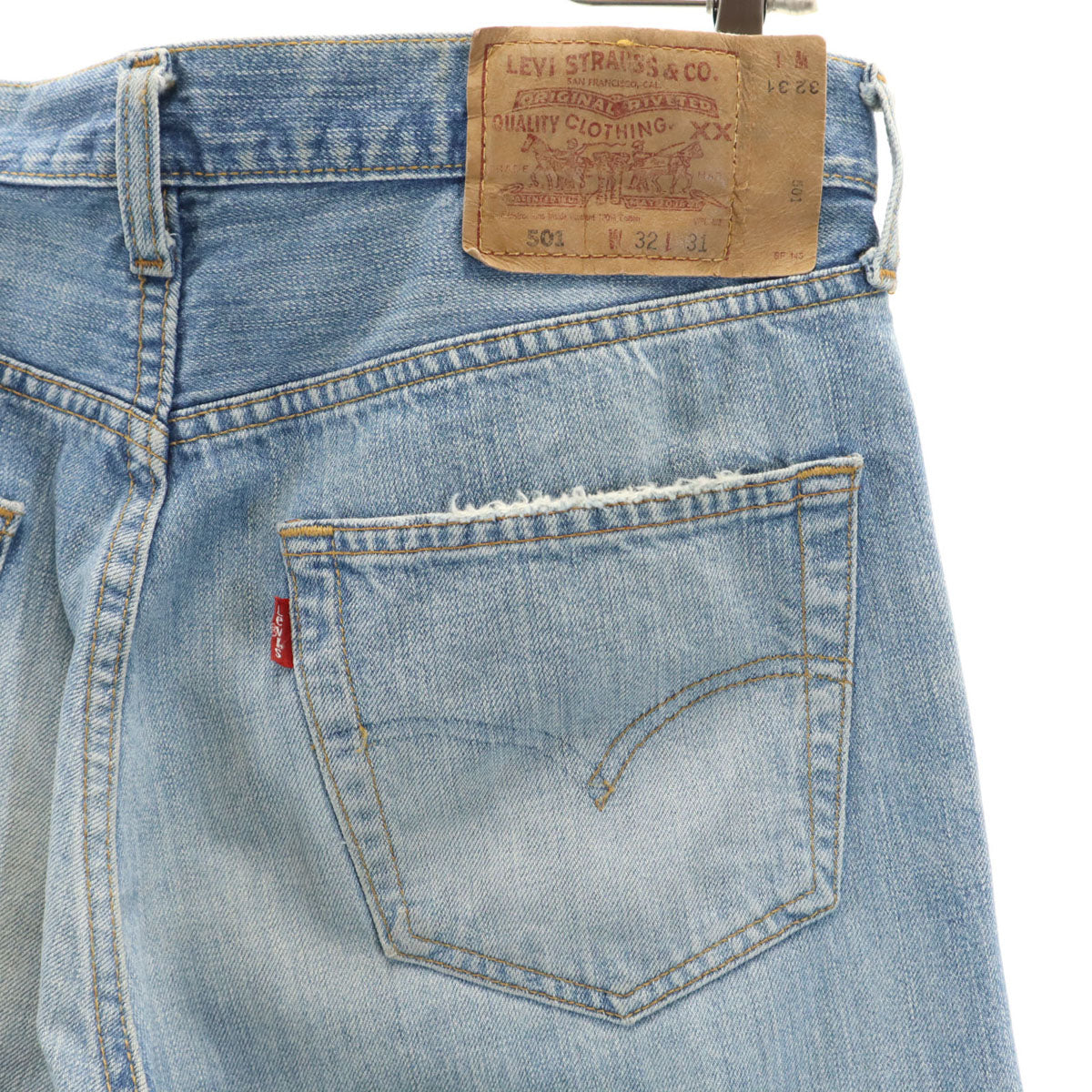 Levi's リーバイス 501 ストレートデニムパンツ W32 ウォッシュブルー ジーンズ メンズ