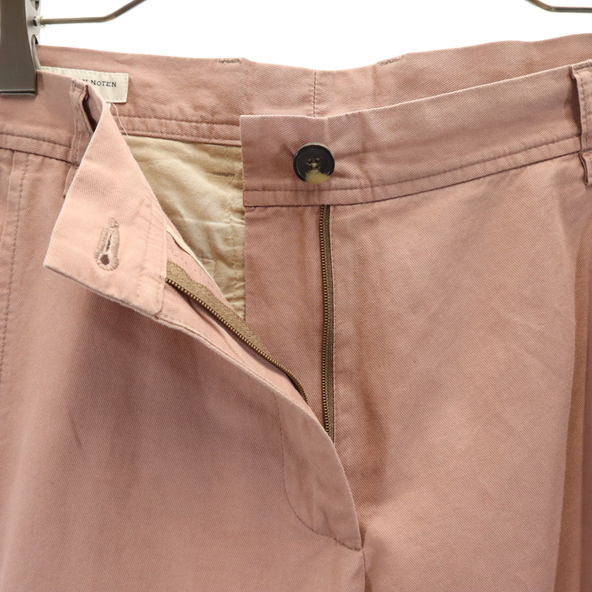 DRIES VAN NOTEN ドリスヴァンノッテン リネンブレンド テーパードパンツ 40 ダスティピンク レディース