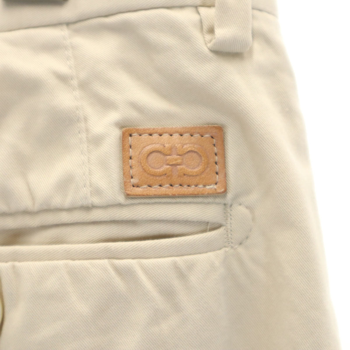 Salvatore Ferragamo サルヴァトーレフェラガモ イタリア製 テーパードパンツ 48 ベージュ メンズ