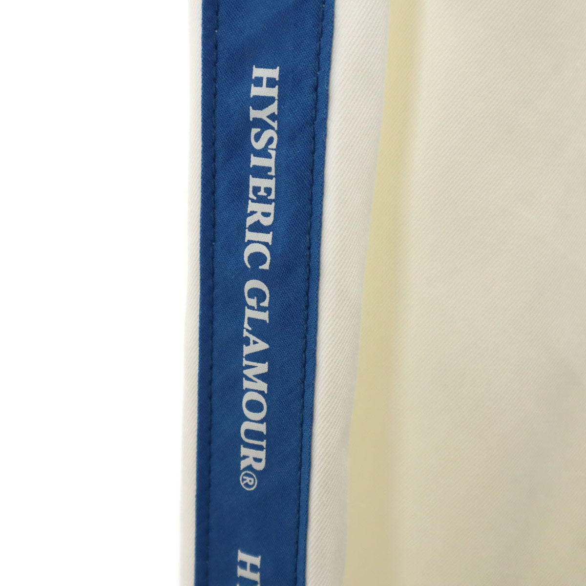 HYSTERIC GLAMOUR ヒステリックグラマー 日本製 ワイドパンツ S アイボリー サイドライン レディース