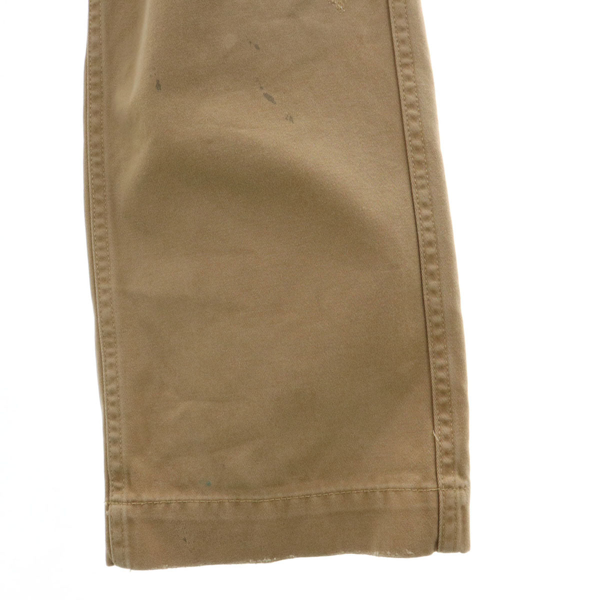 BURGUS PLUS バーガスプラス 日本製 チノパンツ W34 べージュ ボタンフライ メンズ