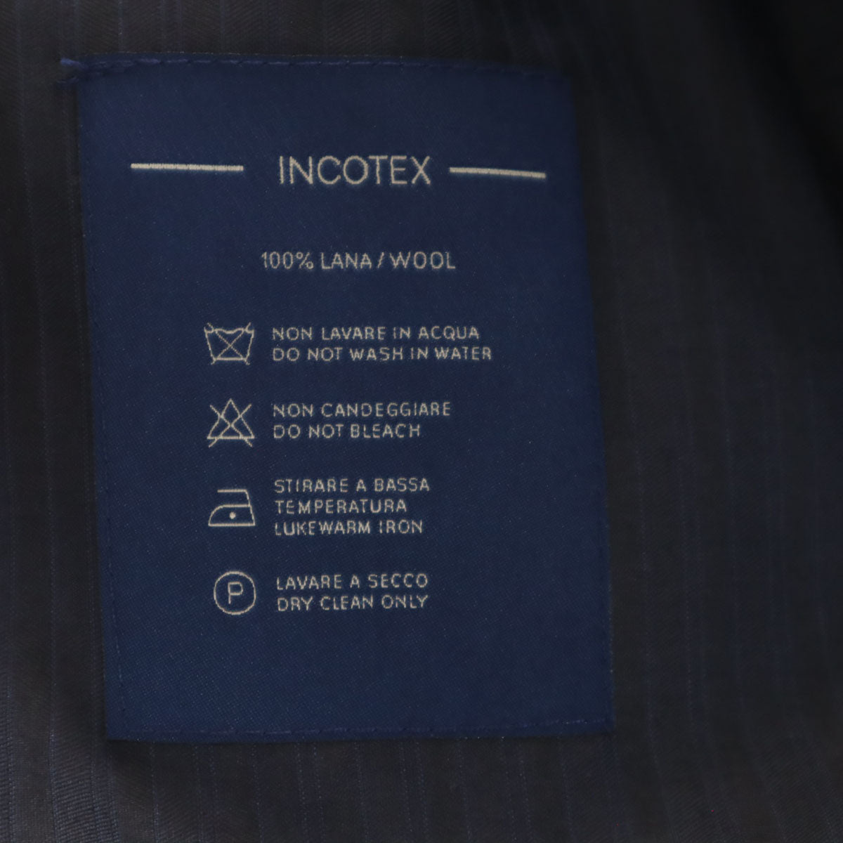 INCOTEX インコテックス 未使用 ウール スラックスパンツ 56 ネイビー タグ付き ビックサイズ メンズ