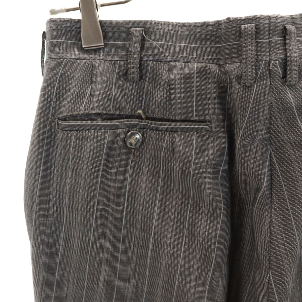 60s 70s ヴィンテージ ストライプ ジャパンヴィンテージ ストレートパンツ カーキ系 メンズ