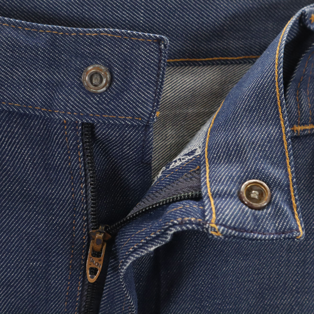 70s ヴィンテージ デニムパンツ インディゴ ジーンズ TALONジップ ビッグサイズ メンズ