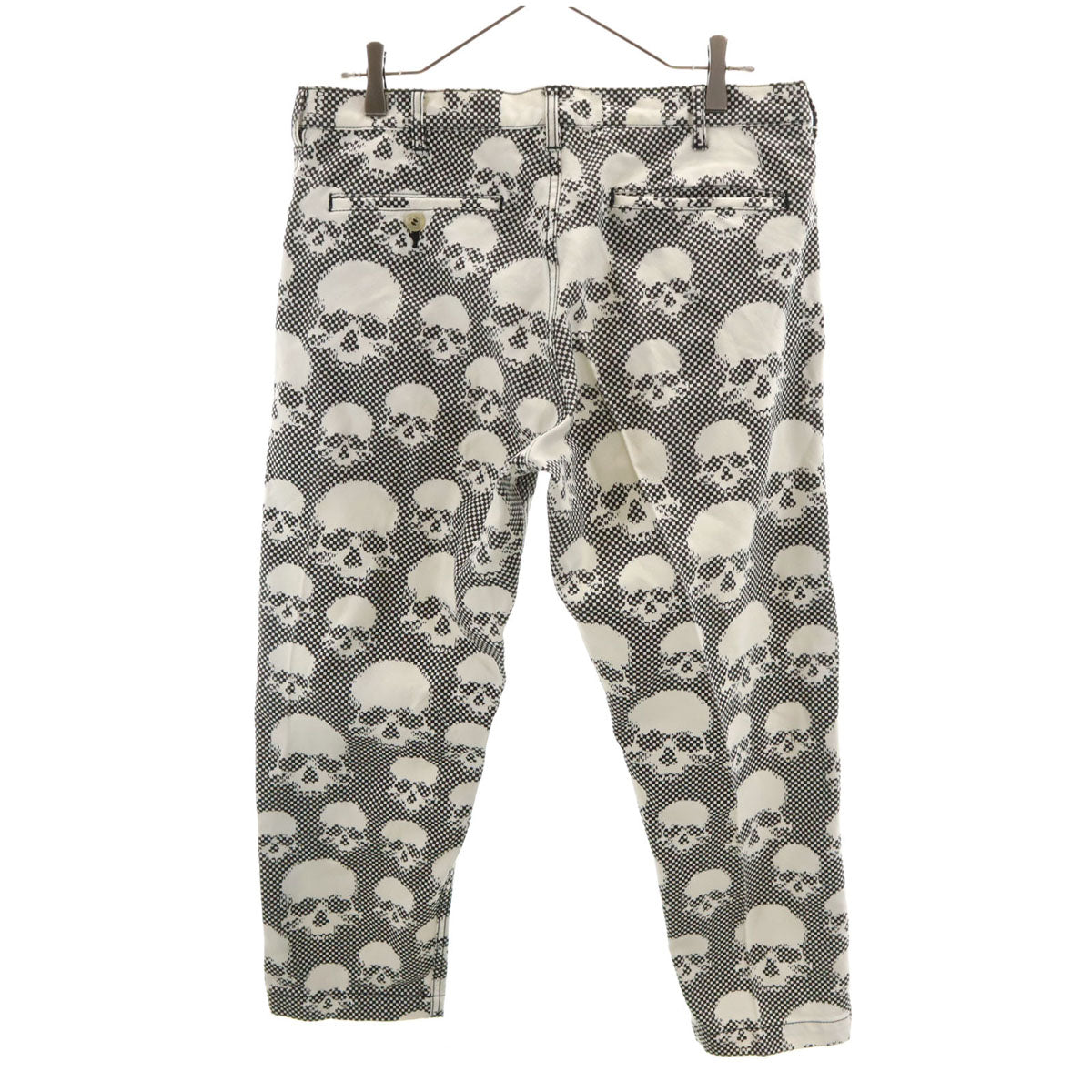 COMME des GARCONS HOMME PLUS コムデギャルソンオムプリュス 2010年 日本製 スカル柄 ロングパンツ L アイボリー メンズ