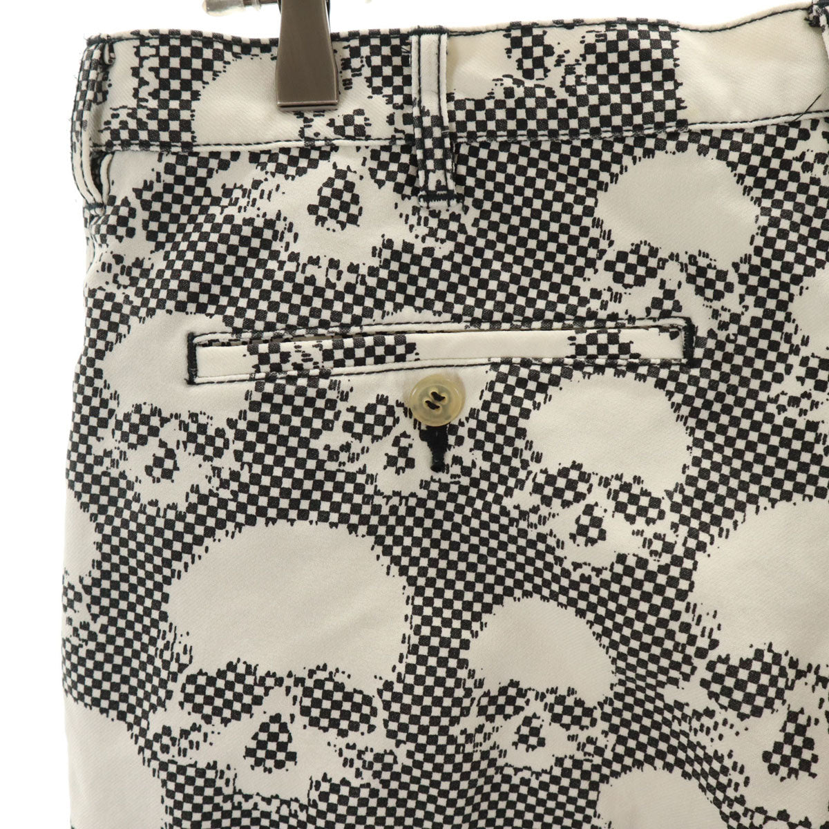 COMME des GARCONS HOMME PLUS コムデギャルソンオムプリュス 2010年 日本製 スカル柄 ロングパンツ L アイボリー メンズ