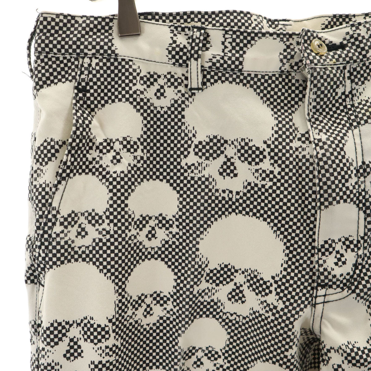 COMME des GARCONS HOMME PLUS コムデギャルソンオムプリュス 2010年 日本製 スカル柄 ロングパンツ L アイボリー メンズ