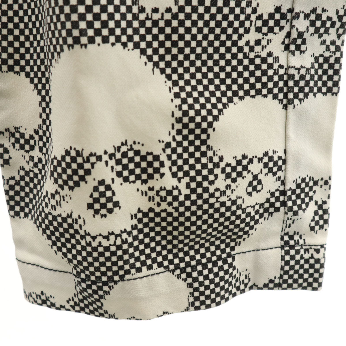 COMME des GARCONS HOMME PLUS コムデギャルソンオムプリュス 2010年 日本製 スカル柄 ロングパンツ L アイボリー メンズ