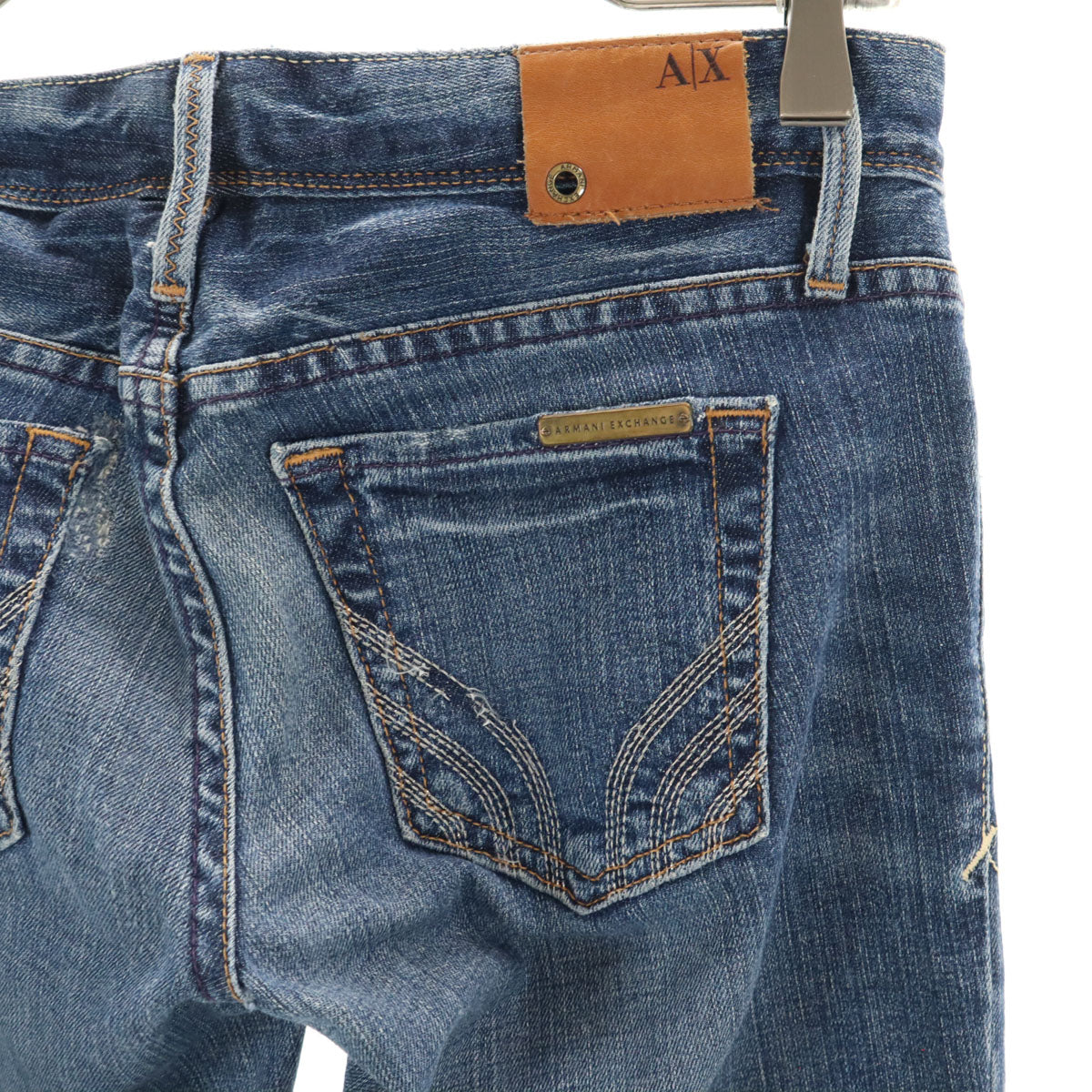 ARMANI EXCHANGE アルマーニエクスチェンジ クラッシュ加工 ストレッチ スリムデニムパンツ PO ジーンズ メンズ