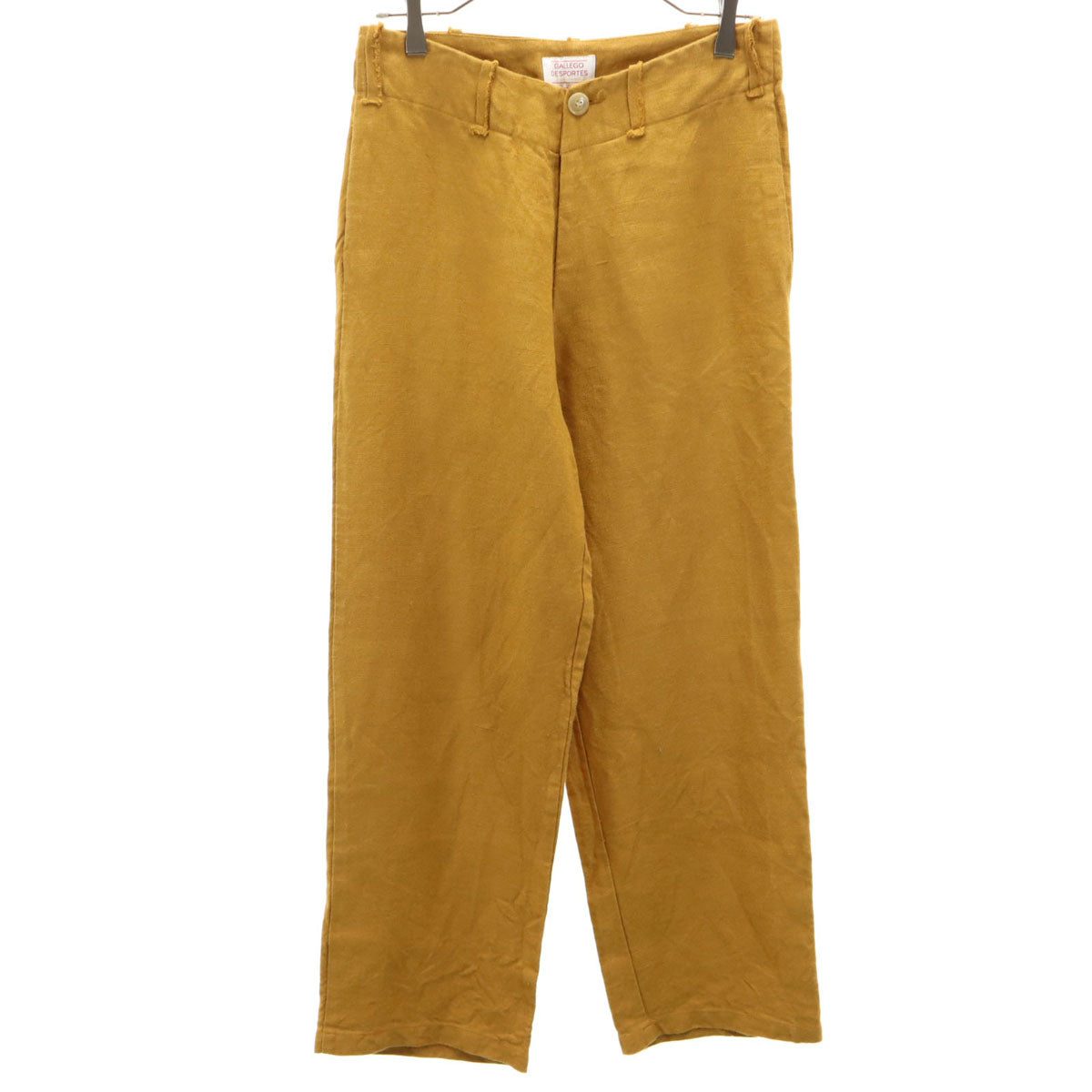 GALLEGO DESPORTES ギャレゴデスポート フランス製 リネン パンツ S マスタード系 レディース