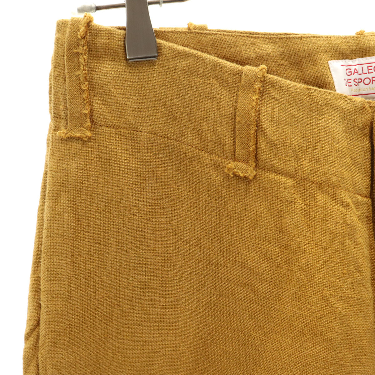 GALLEGO DESPORTES ギャレゴデスポート フランス製 リネン パンツ S マスタード系 レディース