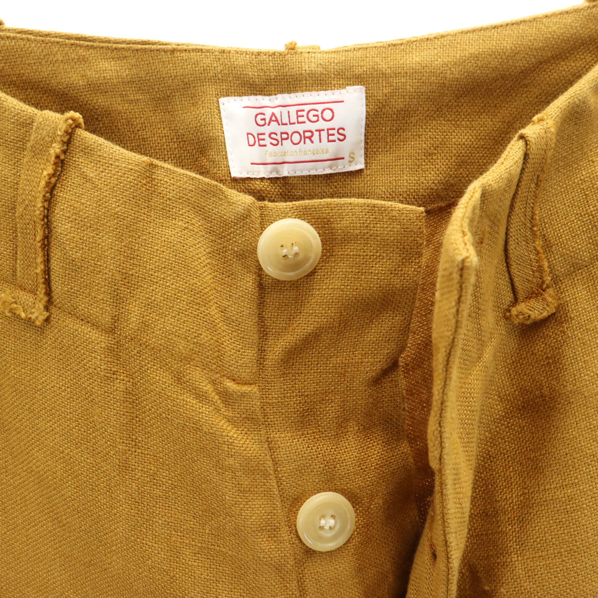 GALLEGO DESPORTES ギャレゴデスポート フランス製 リネン パンツ S マスタード系 レディース