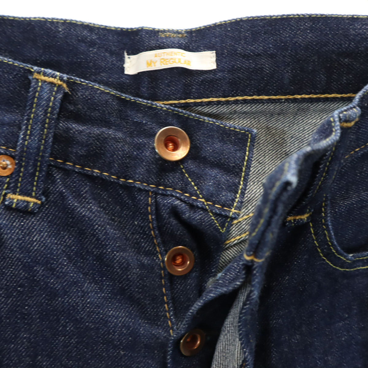 BRU NA BOINNE ブルーナボイン 日本製 テーパードデニムパンツ 0 ネイビー系 ボタンフライ レディース