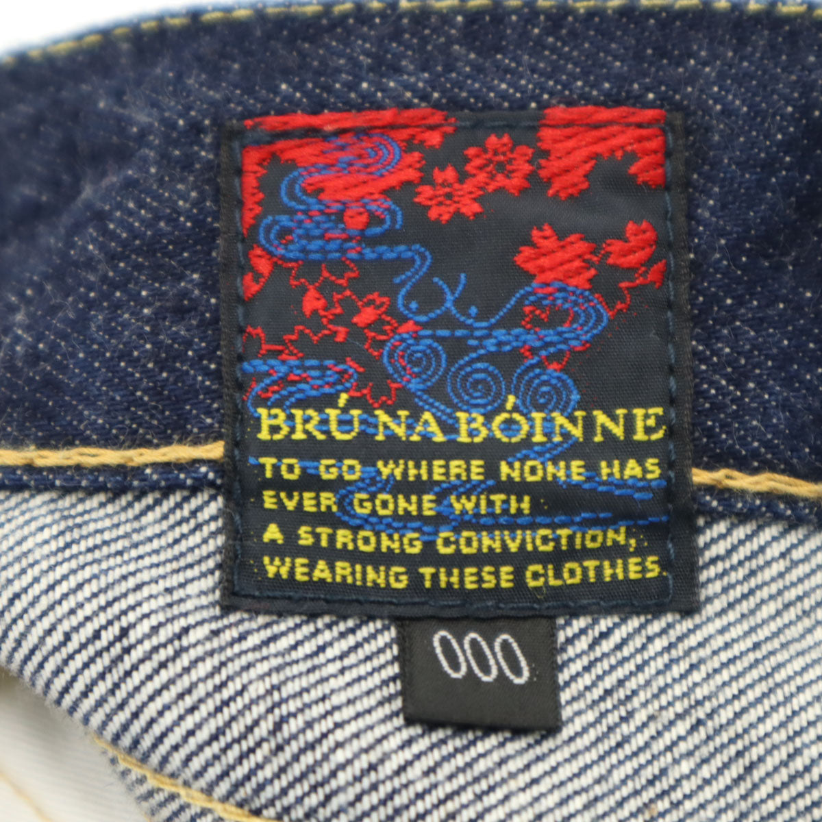 BRU NA BOINNE ブルーナボイン 日本製 テーパードデニムパンツ 0 ネイビー系 ボタンフライ レディース