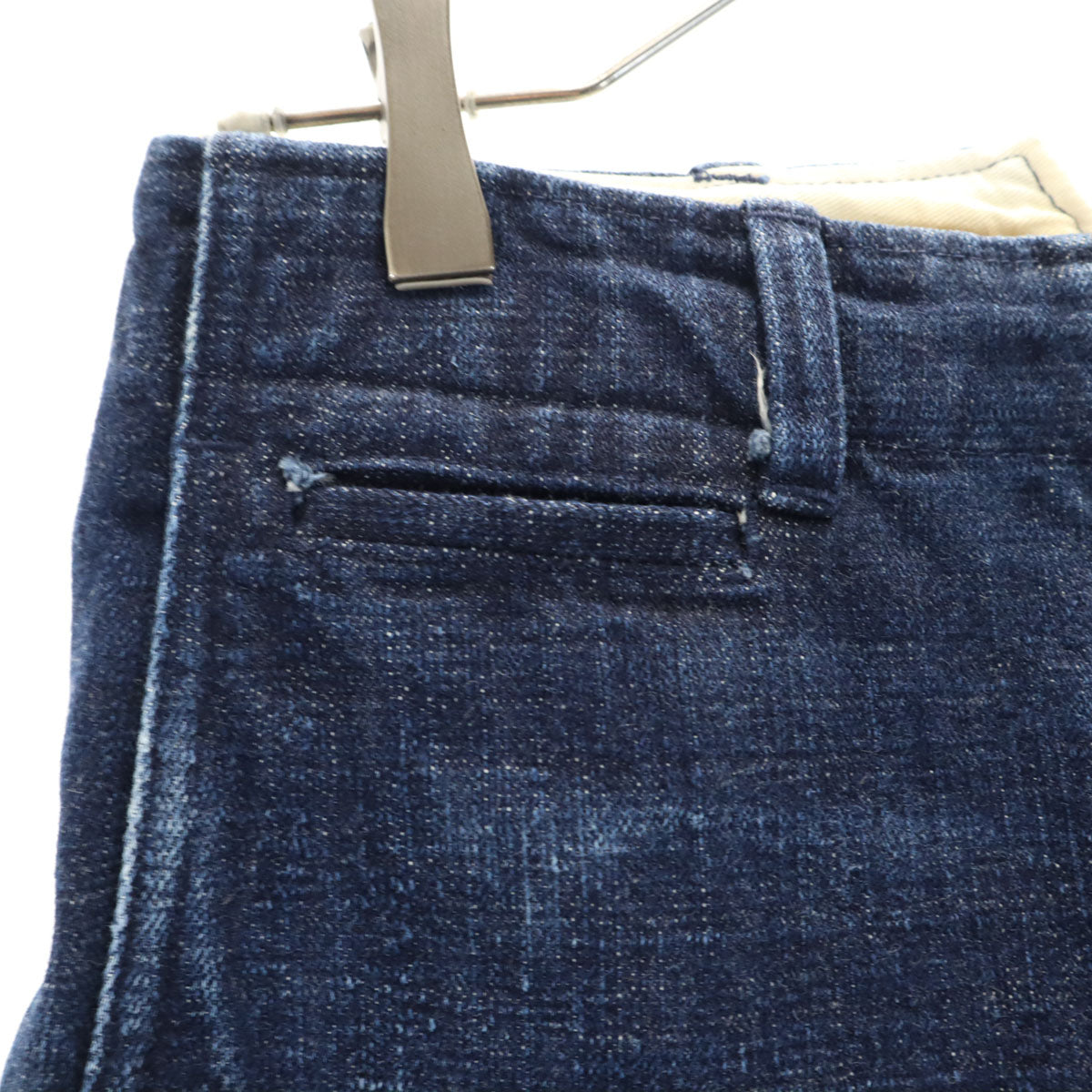 lacquer&C. ラクアアンドシー 日本製 デニムパンツ XS ネイビー系 ボタンフライ レディース