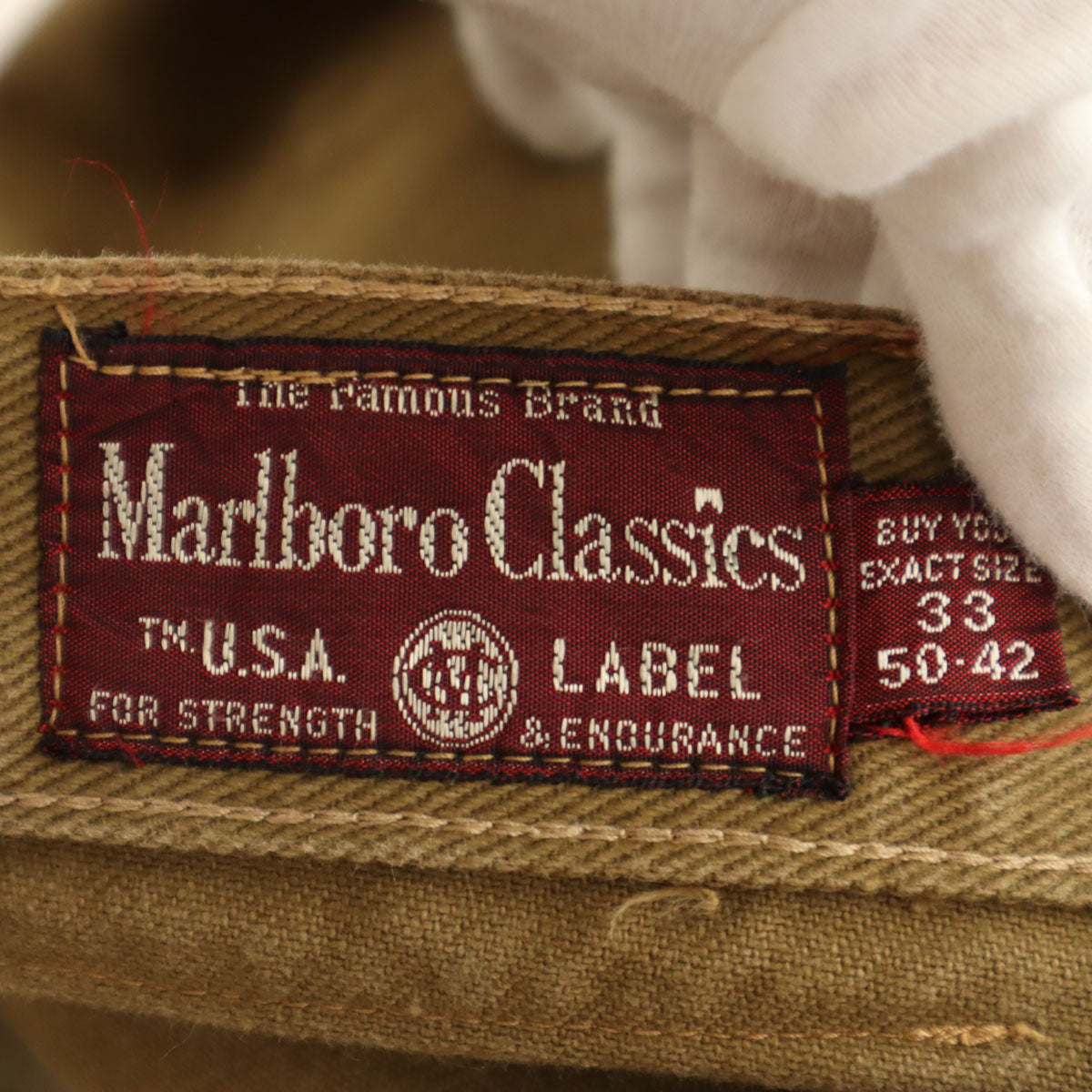 Marlboro Classics マルボロクラシック 90s オールド コットンパンツ W33 ベージュ メンズ